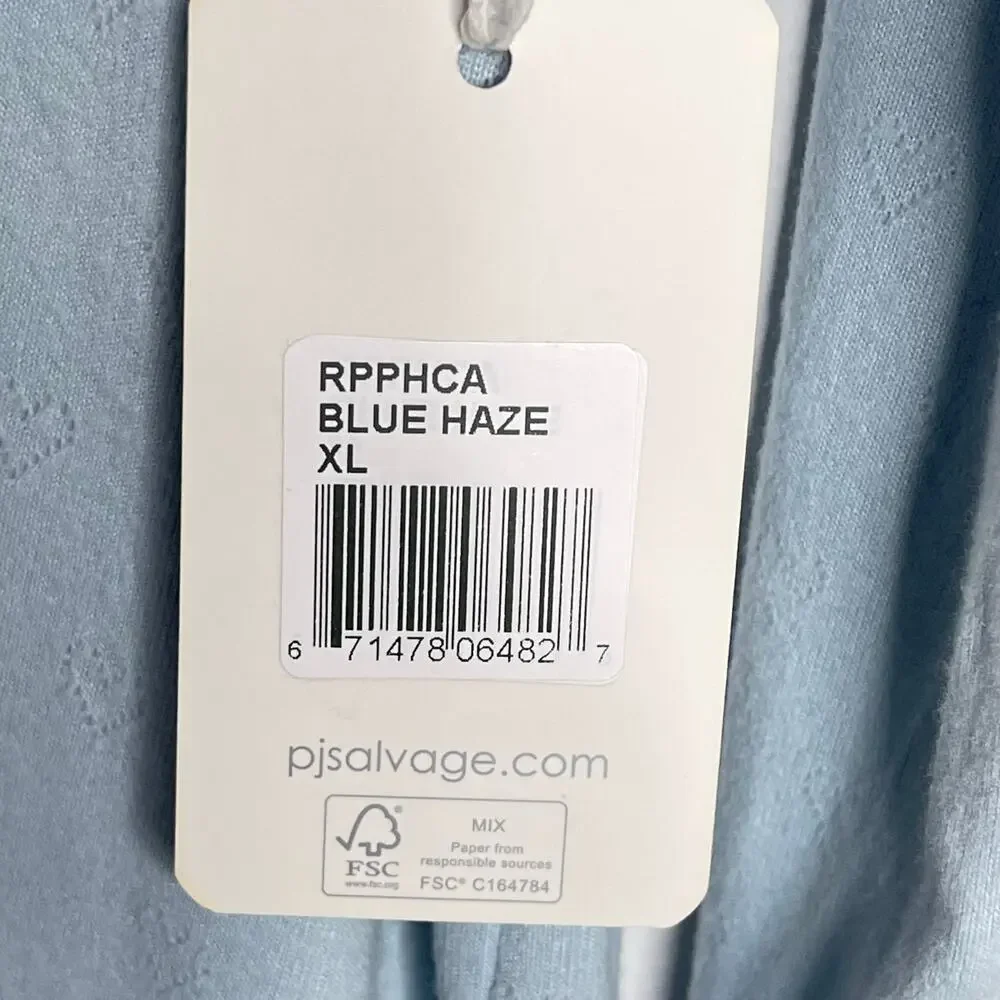 P.J. Salvage Pointelle Hearts Cardigan size XL Baby Blue  New Button Down - Picture 6 of 12